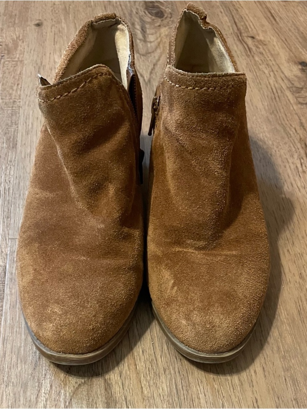 Naturalizer Suede Slip-On Loafers in Tan Brown